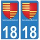 18 Saint-Amand-Montrond blason autocollant plaque ville