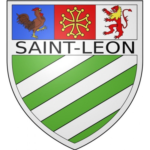 Saint-Léon 31 ville Stickers blason autocollant adhésif