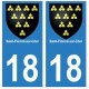18 Saint-Florent-sur-Cher blason autocollant plaque ville