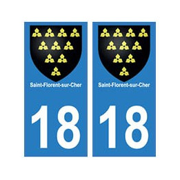 18 Saint-Florent-sur-Cher blason autocollant plaque ville