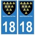 18 Saint-Florent-sur-Cher blason autocollant plaque ville