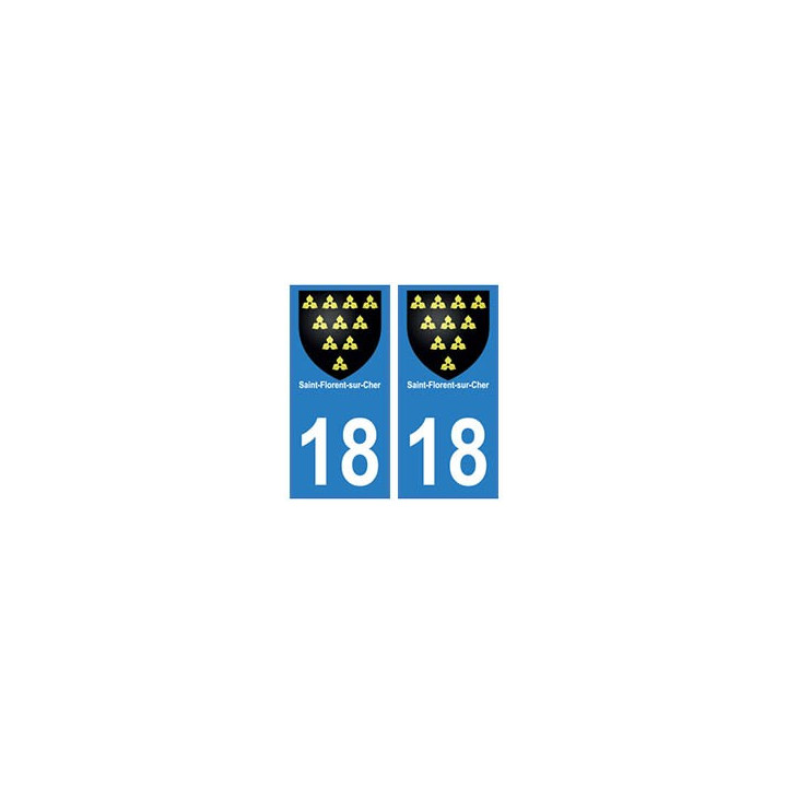 18 Saint-Florent-sur-Cher blason autocollant plaque ville