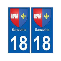 18 Sancoins blason autocollant plaque ville