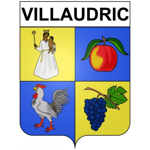 Villaudric 31 ville Stickers blason autocollant adhésif