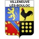 Villeneuve-lès-Bouloc 31 ville Stickers blason autocollant adhésif
