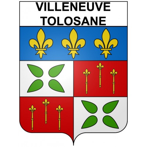 Pegatinas escudo de armas de Bazas adhesivo de la etiqueta engomada