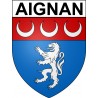 Aignan 32 ville Stickers blason autocollant adhésif