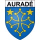 Auradé  32 ville Stickers blason autocollant adhésif