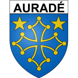 Auradé  32 ville Stickers blason autocollant adhésif