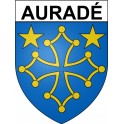 Auradé  32 ville Stickers blason autocollant adhésif