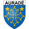 Auradé  32 ville Stickers blason autocollant adhésif