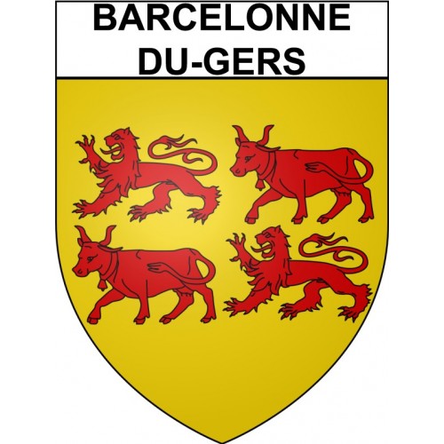 Barcelonne-du-Gers 32 ville Stickers blason autocollant adhésif