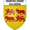 Barcelonne-du-Gers 32 ville Stickers blason autocollant adhésif