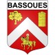 Bassoues 32 ville Stickers blason autocollant adhésif