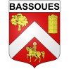 Bassoues 32 ville Stickers blason autocollant adhésif