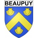 Beaupuy 32 ville Stickers blason autocollant adhésif