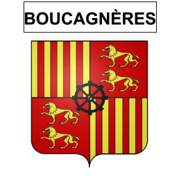Pegatinas escudo de armas de Bazas adhesivo de la etiqueta engomada