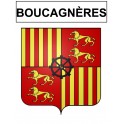 Pegatinas escudo de armas de Bazas adhesivo de la etiqueta engomada
