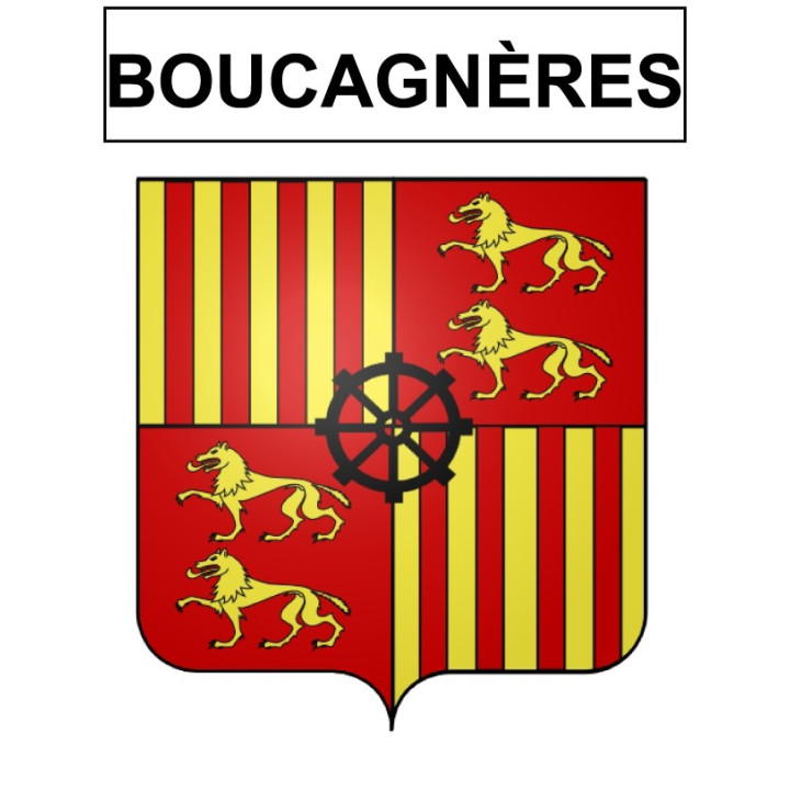 Pegatinas escudo de armas de Bazas adhesivo de la etiqueta engomada