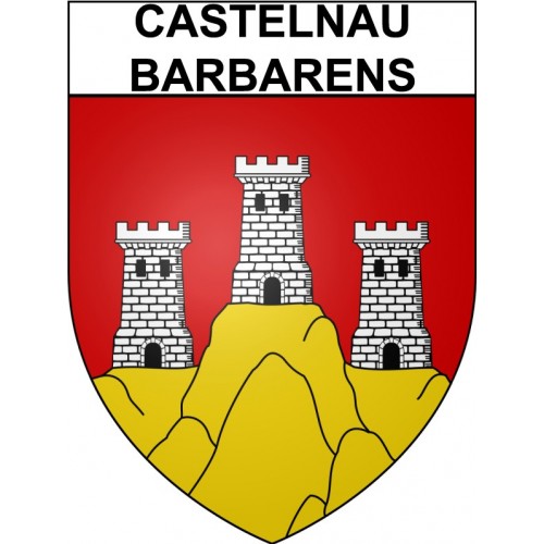 Castelnau-Barbarens 32 ville Stickers blason autocollant adhésif