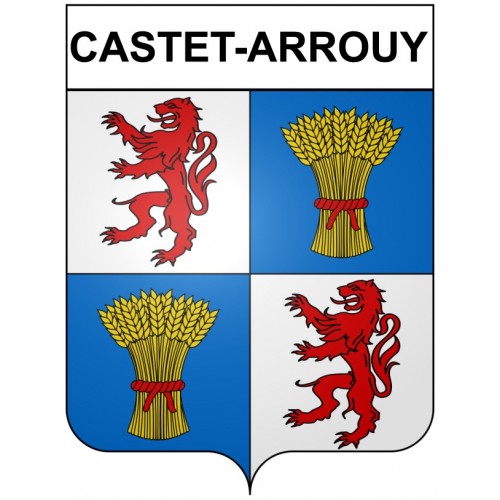 Castet-Arrouy 32 ville Stickers blason autocollant adhésif