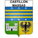 Castillon-Massas 32 ville Stickers blason autocollant adhésif
