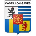 Castillon-Savès 32 ville Stickers blason autocollant adhésif