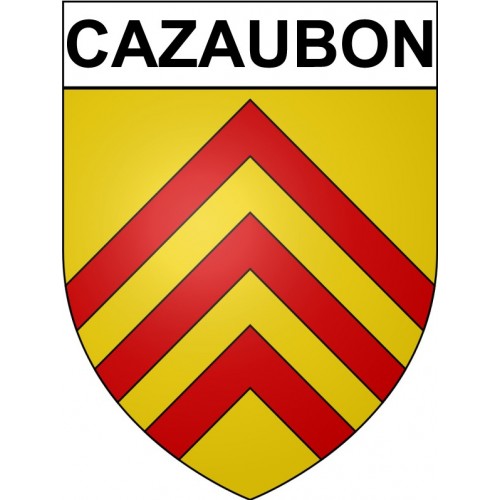 Cazaubon 32 ville Stickers blason autocollant adhésif