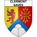 Clermont-Savès 32 ville Stickers blason autocollant adhésif