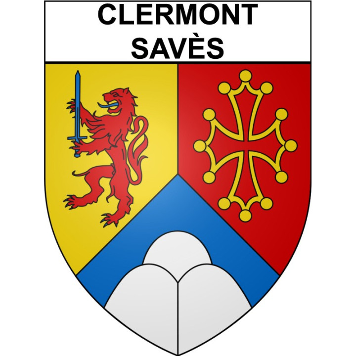 Clermont-Savès 32 ville Stickers blason autocollant adhésif