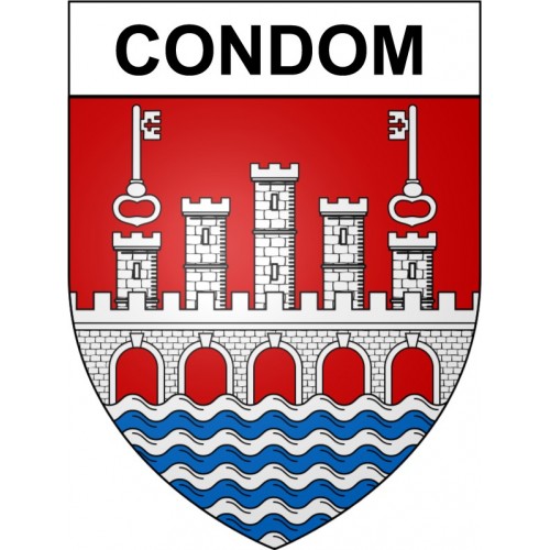 Condom 32 ville Stickers blason autocollant adhésif
