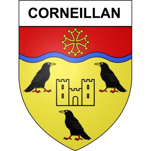 Corneillan 32 ville Stickers blason autocollant adhésif