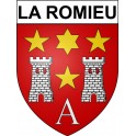 La Romieu 32 ville Stickers blason autocollant adhésif
