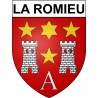 La Romieu 32 ville Stickers blason autocollant adhésif