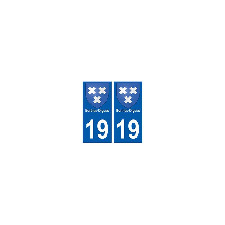 19 Bort-les-orgues blason autocollant plaque ville