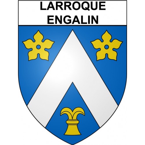 Larroque-Engalin 32 ville Stickers blason autocollant adhésif