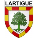 Lartigue 32 ville Stickers blason autocollant adhésif