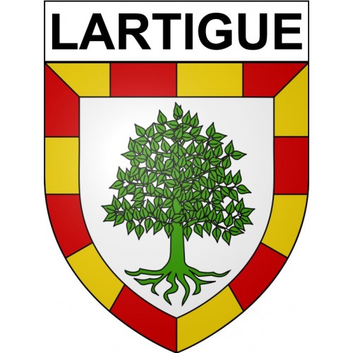 Lartigue 32 ville Stickers blason autocollant adhésif