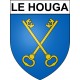 Le Houga 32 ville Stickers blason autocollant adhésif