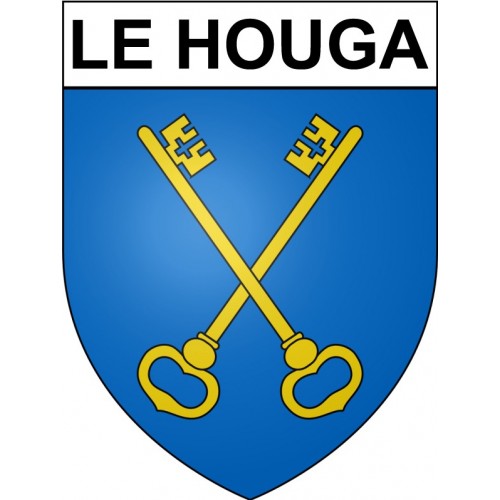 Le Houga 32 ville Stickers blason autocollant adhésif