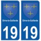 19 Brive la Gaillarde blason autocollant plaque ville