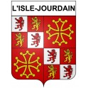 L'Isle-Jourdain 32 ville Stickers blason autocollant adhésif