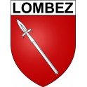 Lombez 32 ville Stickers blason autocollant adhésif