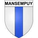 Mansempuy 32 ville Stickers blason autocollant adhésif