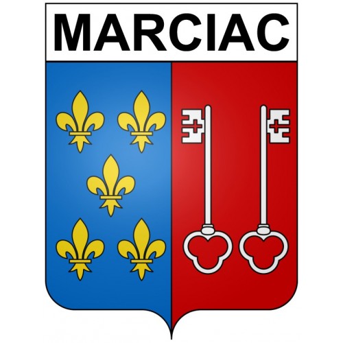 Marciac 32 ville Stickers blason autocollant adhésif