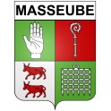 Masseube 32 ville Stickers blason autocollant adhésif