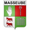 Masseube 32 ville Stickers blason autocollant adhésif