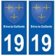 19 Brive la Gaillarde blason autocollant plaque ville