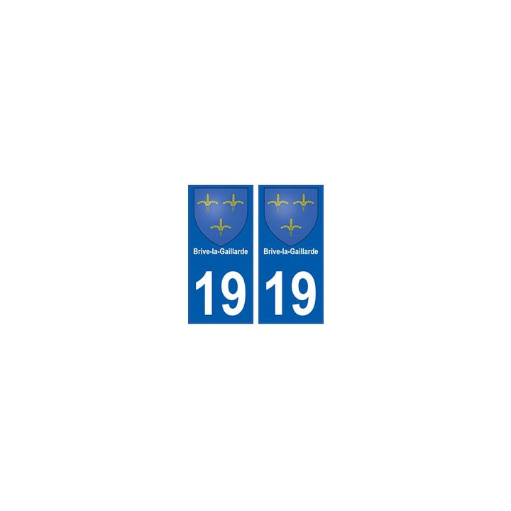 19 Brive la Gaillarde blason autocollant plaque ville