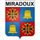 Miradoux 32 ville Stickers blason autocollant adhésif